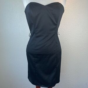 H&M Black Sleeveless Midi Dress Size 8 EUC